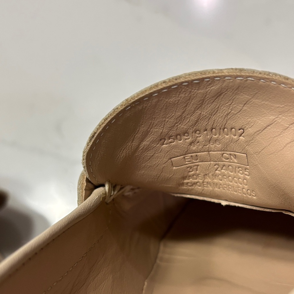 Zara Beige Loafers with Gold Buckle Detail - Picture 16 of 17